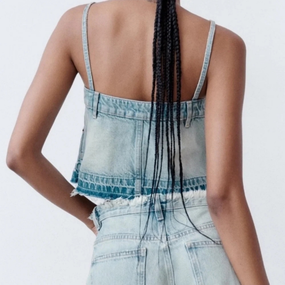 Zara Denim Top - Picture 3 of 9